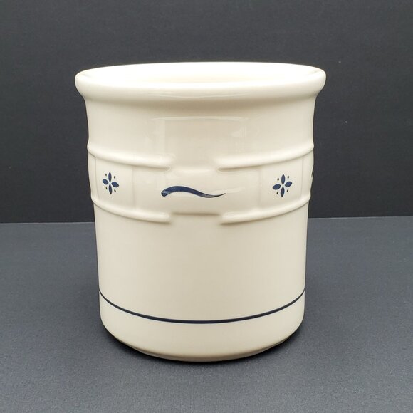 Longaberger Woven Traditions Classic Blue Utensil Crock Utensil Holder - Picture 5 of 8